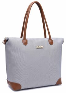 nnee® water resistance nylon tote bag & multiple pocket design - gray