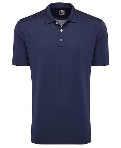 Callaway Men's Short Sleeve Core Performance Golf Polo Shirt with Sun Protection (Size Small-4X Big & Tall), Peacoat, 3X-Large