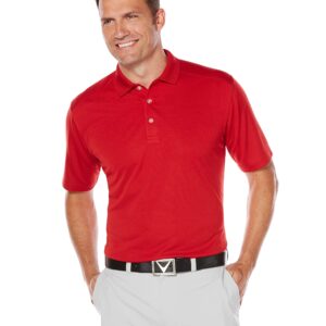 Callaway Men's Short Sleeve Core Performance Golf Polo Shirt with Sun Protection (Size Small-4X Big & Tall), Chili Pepper, 3X-Large