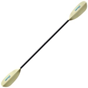 Cannon Paddles Wave Hybrid Kayak Paddle with Ivory Fiberglass Reinforced Polymer Blades (2-Piece), Black/Ivory, 240cm