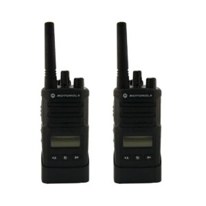 motorola rmu2080d on-site 8 channel uhf rugged two-way business radio with display and noaa (black) (two count)