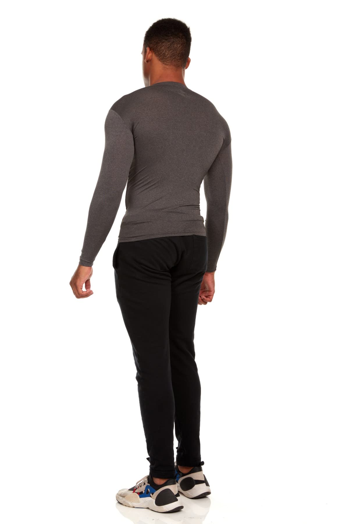 Russell Athletic Men's Compression Long Sleeve Top, Grey, X-Large