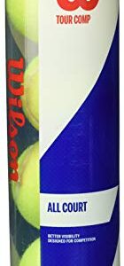 WILSON Sporting Goods Tour Comp Tennis Ball - 4 Ball Can Yellow (WRT102600)