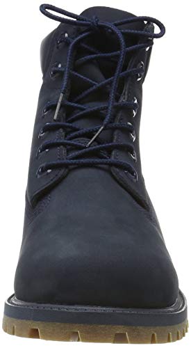 Timberland Womens Premium Combat & Lace-Up Boots Blue 6 Medium (B,M)