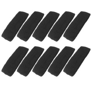 mallofusa ? 10 pcs cotton sports basketball headband/sweatband head sweat band/brace gift party outdoor activities (black)