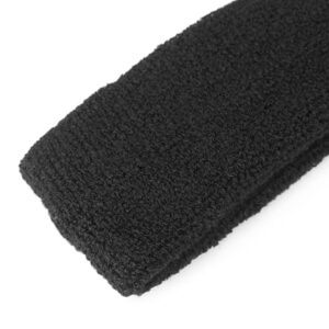 Mallofusa ? 10 PCS Cotton Sports Basketball Headband/Sweatband Head Sweat Band/Brace Gift Party Outdoor Activities (Black)