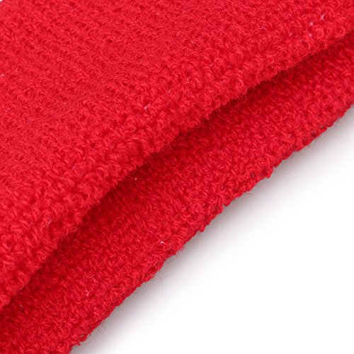 Mallofusa 10 PCS Sports Basketball Headband/Sweatband Head Sweat Band/Brace Gift Party Outdoor Activities (Red)