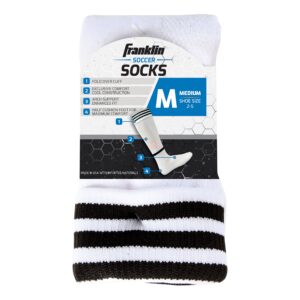 Franklin Sports Youth ACD Socks, White/Black, Small