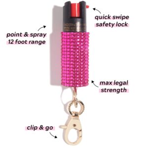 BlingSting Pepper Spray Keychain for Women Pink