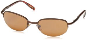 foster grant men's driver 52 oval sunglasses, bronze/brown, 54 mm