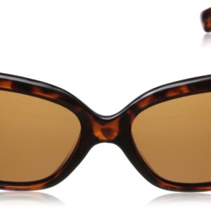 Foster Grant Women's Election Wrap Polarized Sunglasses, Tortoise/Brown, 58 mm