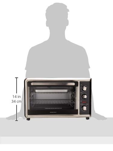 Hamilton Beach Countertop Convection Oven with Rotisserie, Bake Pans & Broiler Rack, Extra-Large Capacity, Black (31105D)