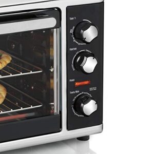 Hamilton Beach Countertop Convection Oven with Rotisserie, Bake Pans & Broiler Rack, Extra-Large Capacity, Black (31105D)