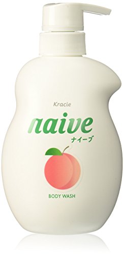 KRACIE Naive Body Pump Soap, Peach, 17.9 Ounce