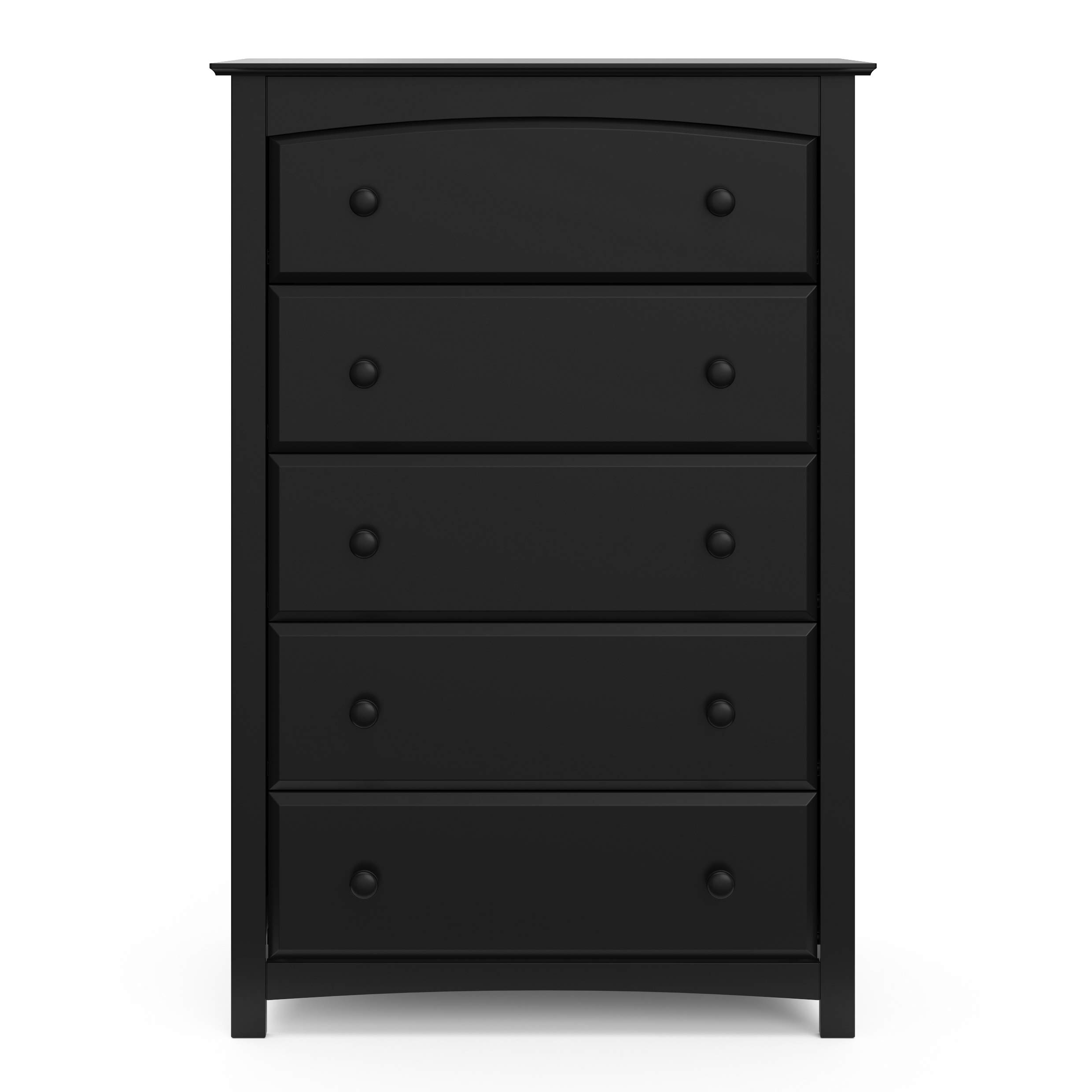 Storkcraft Kenton 5 Drawer Dresser (Black) – Dresser for Kids Bedroom, Nursery Dresser Organizer, Chest of Drawers for Bedroom with 5 Drawers, Universal Design for Children’s Bedroom