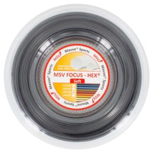 MSV Unisex - Adult Focus-HEX Soft String Reel 200m Black Tennis String Black