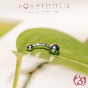 Forbidden Body Jewelry Belly Button Ring Surgical Steel Double Ball Belly Rings 14G Navel Ring