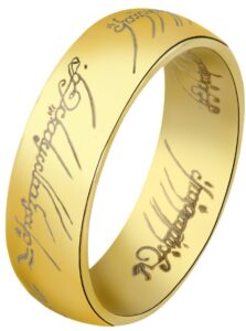 forbidden body jewelry the one ring: yellow gold finish stainless steel, size 8