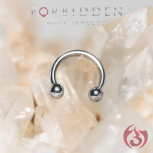 Forbidden Body Jewelry 14g 10mm Surgical Steel Internally Threaded Horseshoe Body Piercing Ring