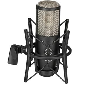 AKG Pro Audio P220 High-Performance Condenser Microphone, Great for Vocals, Guitar, Brass. XLR Connector, Black