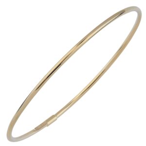 kooljewelry 10k yellow gold 2 mm high polish bangle bracelet