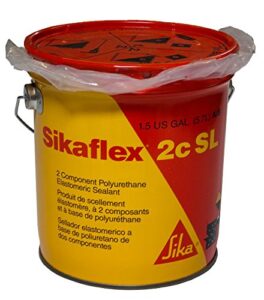 sikaflex-2c sl polyurethane elastomeric sealant kit, limestone, 1.5 gallon