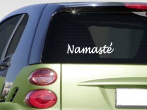 ez-stik namaste' 8" sticker decale776 hot yoga mat yoga blocks yoga pose yoga pants