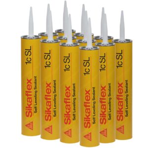 sikaflex -1c sl high performance (29 0z), self-leveling polyurethane sealant - case of 12 cartridges in limestone