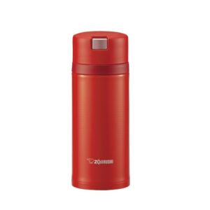 zojirushi canteen stainless steel mug 360ml - scarlet quick open & easy lock - sm-xb36-rv