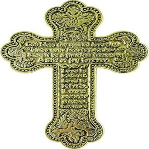 cathedral art (abbey & ca gift gold plated message cross, 5-1/2-inch high, multi