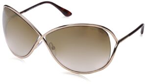 tom ford women's ft0130 sunglasses, shiny rose gold