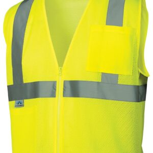 Pyramex RVZ21 Series Safety Vest Class 2 Economy Vest Hi Vis Lime Extra Large