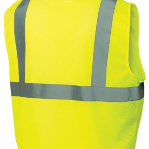 Pyramex RVZ21 Series Safety Vest Class 2 Economy Vest Hi Vis Lime Extra Large