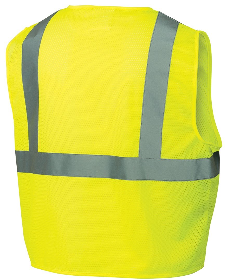 Pyramex RVZ21 Series Safety Vest Class 2 Economy Vest Hi Vis Lime Extra Large