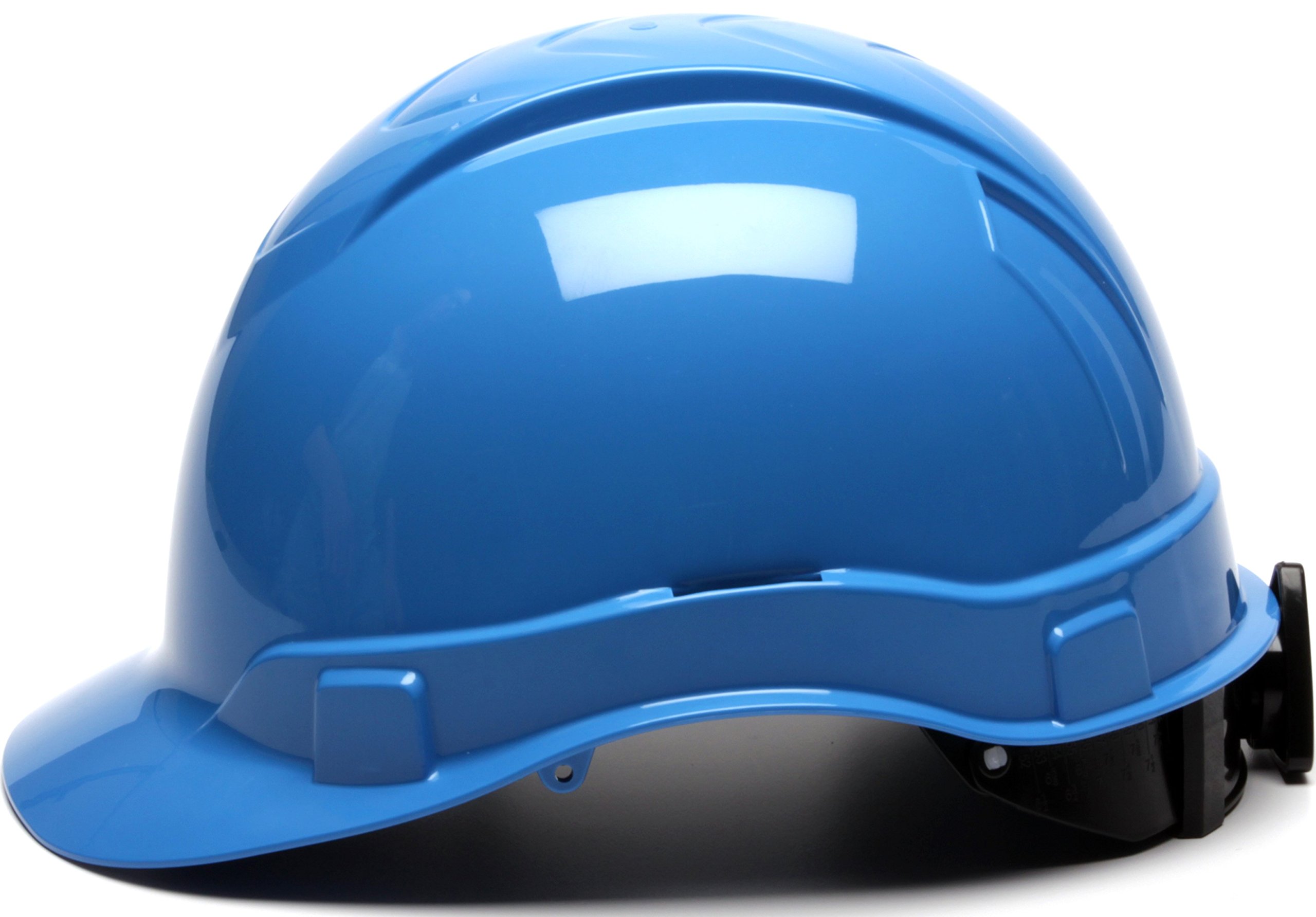 Pyramex Safety Ridgeline Hard Hat 4pt w/ Glide Lock, Light Blue, HP44162