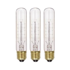 satco s2415 20w 120v t9 hairpin style filament vintage incandescent bulb, 3-pack