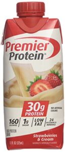 premier protein high protein shake, strawberry cream (11 fl. oz., 12 pack), 132 oz