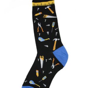 Foot Traffic Men's Socks, Fun Special-Interest Socks, Sizes 7–12 (Tools)