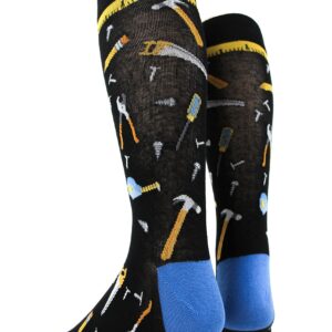 Foot Traffic Men's Socks, Fun Special-Interest Socks, Sizes 7–12 (Tools)