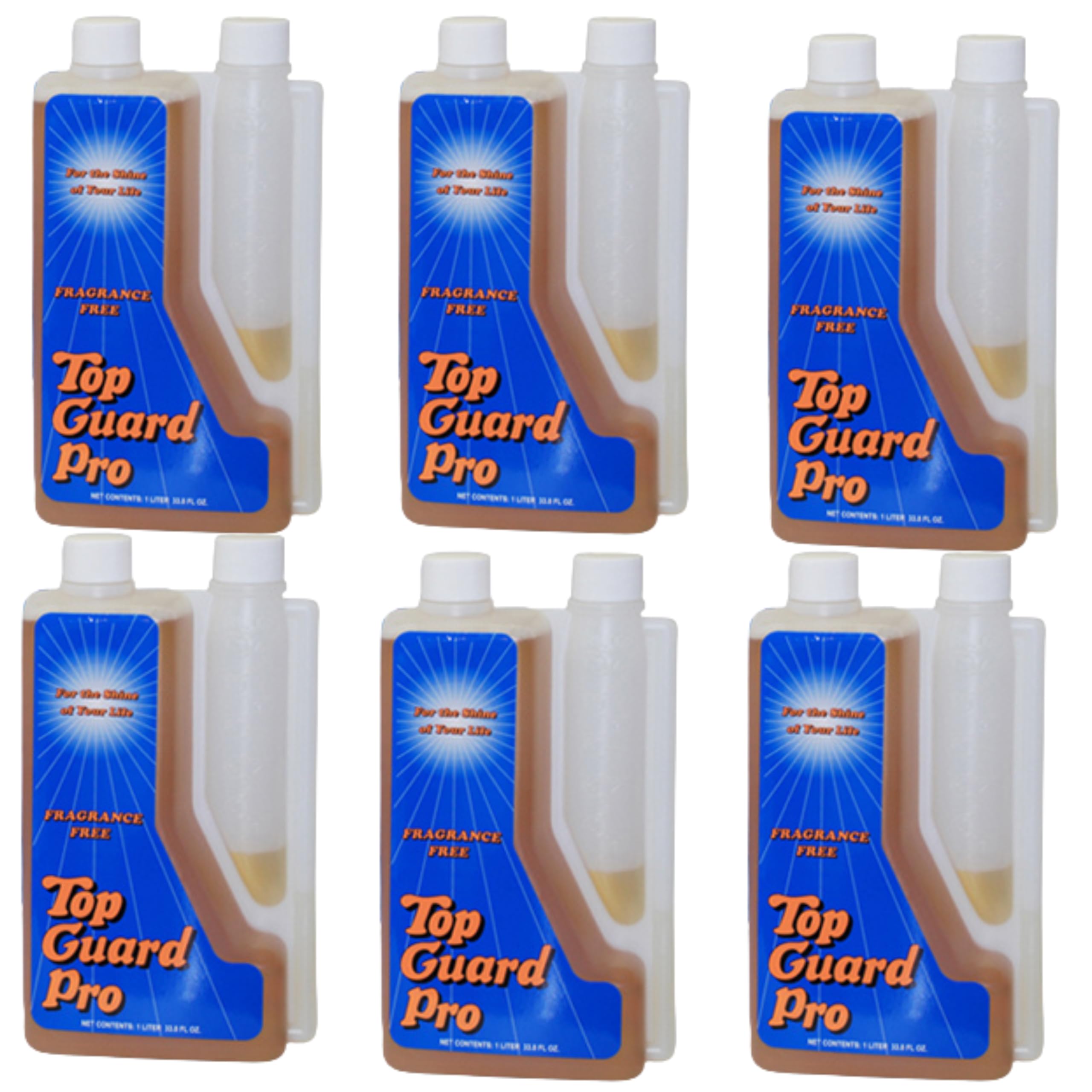 TOP GUARD PRO - Industrial and Commercial Cleaning Supplies Floor Protection, Surface Shield, Creating a Lustrous Wet Look Shine Floor Finish, Floor Shine for All Floors (6x1 Liter)