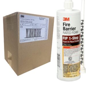 3M Fire Barrier Rated Foam, FIP 1-Step, 12.85 fl oz Cartridge, 6/case