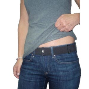 SkinniBelt For Women The Original Elastic No-Show Belt (Medium, Denim Blue) Invisible Belt With Premium Webbing Made In The USA