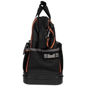 Klein Tools 55431 Tool Bag with Molded Bottom, Padded Shoulder Strap and Lighted Tool Storage with 31 Pockets