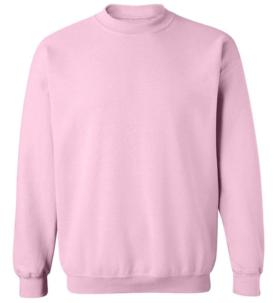 Joe's USA Adult Classic Crewneck Sweatshirt-M-Pale Pink