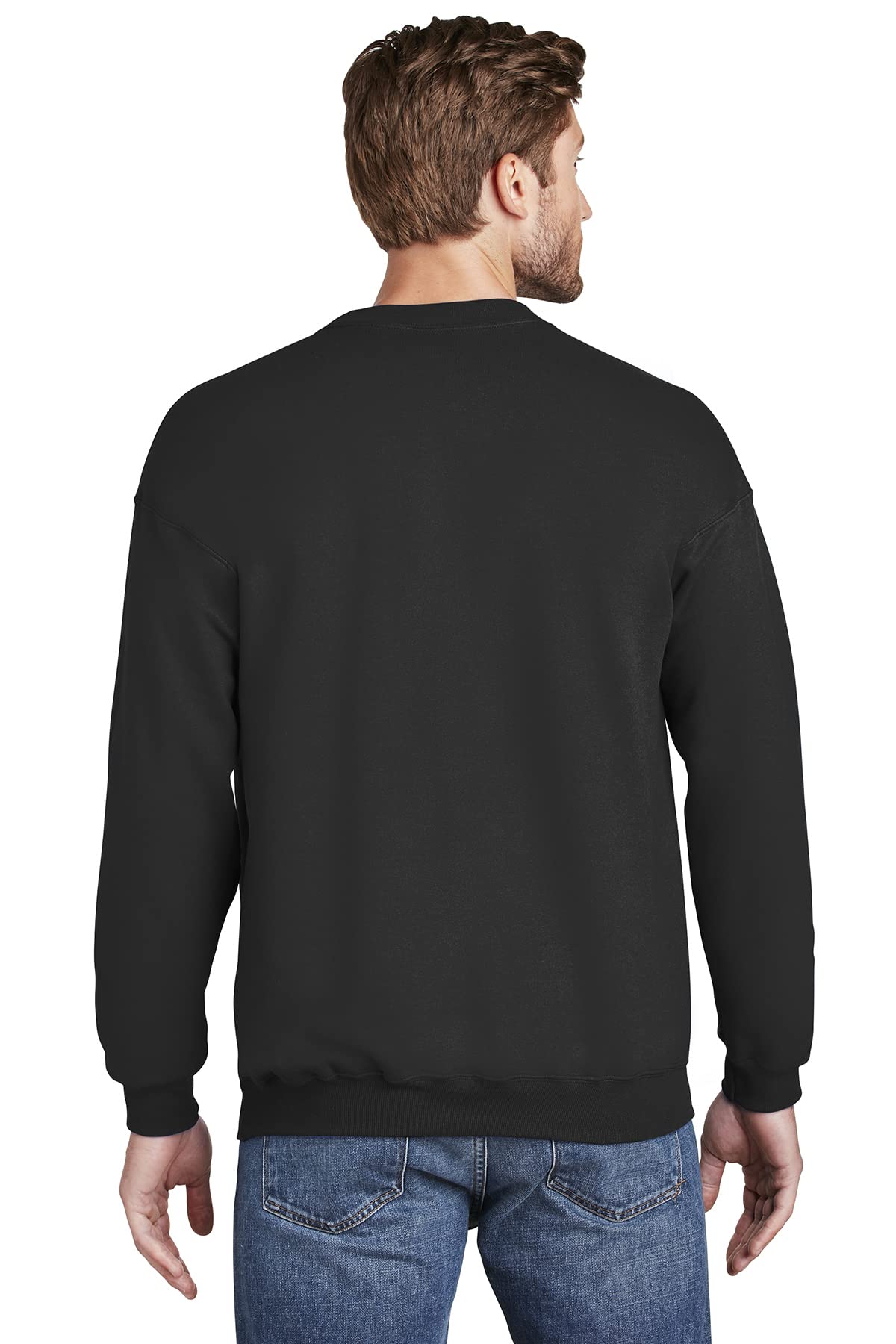 Joe's USA Adult Classic Crewneck Sweatshirt-L-Black