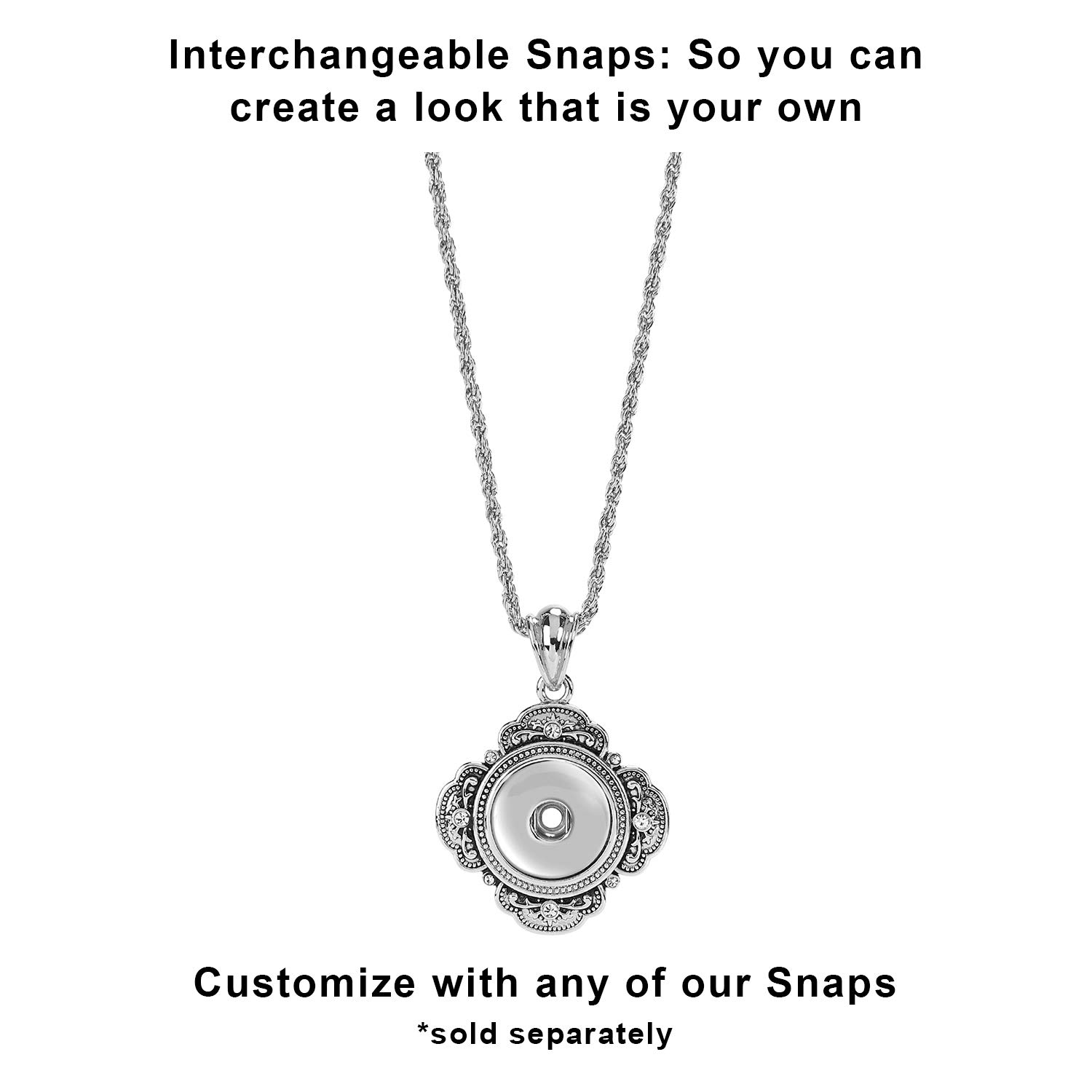 GingerSnapsJewelry.com 32_ GRAND NECKLACE SN90-93 Interchangeable Jewelry Snap Accessory