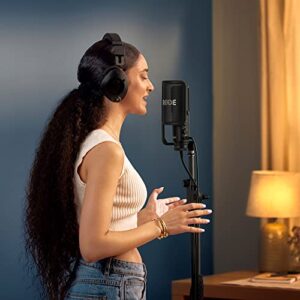 RØDE NT-USB+ Professional-Grade USB Condenser Microphone For Recording Studio Quality Audio Directly To A Computer Or Mobile Device, Black