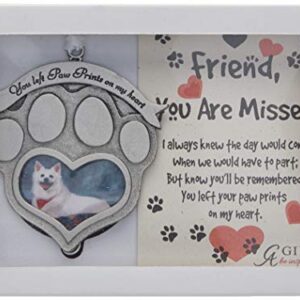 Cathedral Art (Abbey & CA Gift Paw Prints Pet Memorial Photo Ornament, Multi