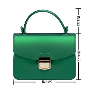 Top Handle Clutch Handbags Jelly Crossbody Bags for Women Tote Purse - Green One Size