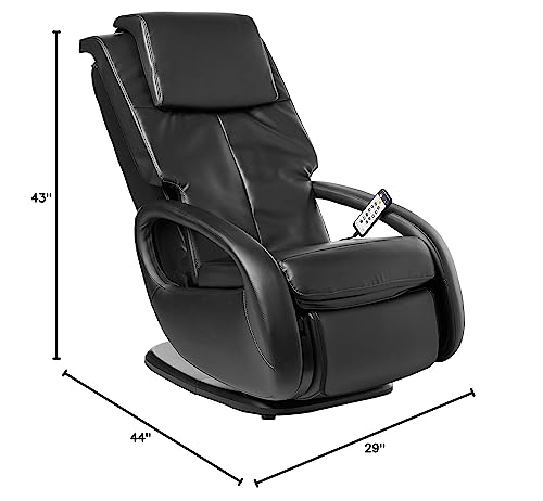 Human Touch WholeBody 5.1 Full Body Massage Chair Recliner Living Room Chair w/ Retractable Ottoman- Personal Professional-Grade Stress + Muscle Pain Relief for Foot Leg Back Neck Massager - Black